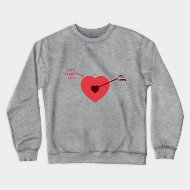 Comparing Heart Sizes Crewneck Sweatshirt by Commykaze